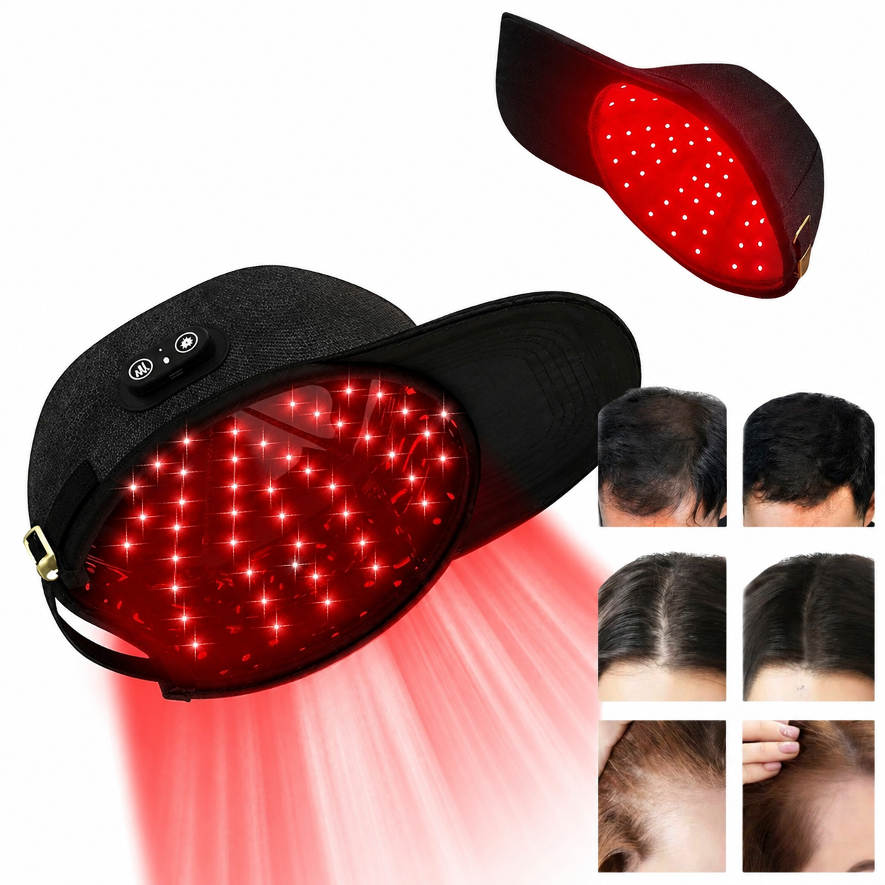 CZAPKA LED DO PIELĘGNACJI SKÓRY GŁOWY – ŚWIATŁO CZERWONE 96 DIOD