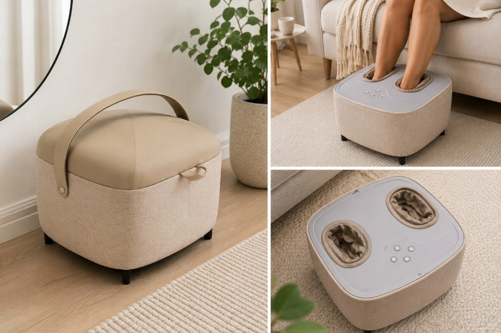 FootLuxe – Pufa do Masażu Stóp Shiatsu z Kompresją i Ogrzewaniem
